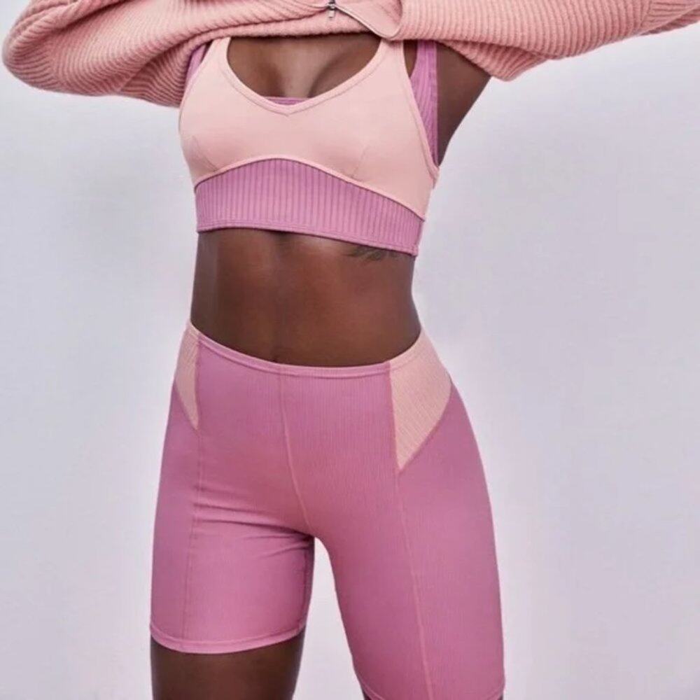 For Love And Lemons Dani Biker Short in Mauve Size Large - NWT